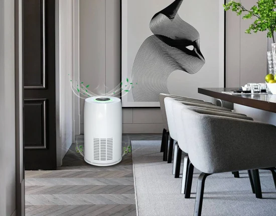 Purificador de aire mediano de escritorio 2023 para habitación 30m2 con purificador de aire para el hogar con sensor H13