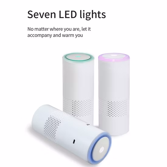 Purificador de aire portátil de escritorio para el hogar, purificador de aire con filtro HEPA para habitación inteligente, mini